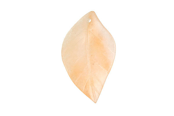 Pendant Peach Aventurine Twisted Leaf