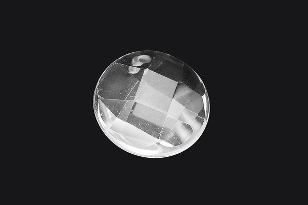 Pendant Rock Crystal (A) Faceted Coin