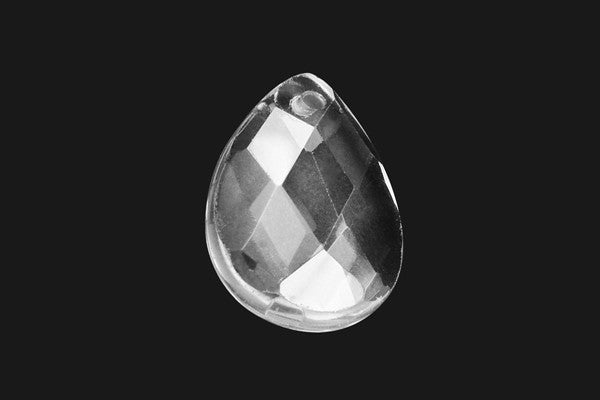 Pendant Rock Crystal (A) Faceted Flat Briolette