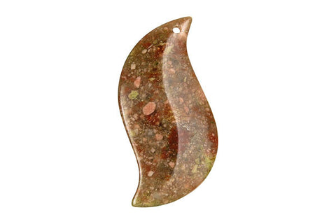 Pendant Unakite Leaf