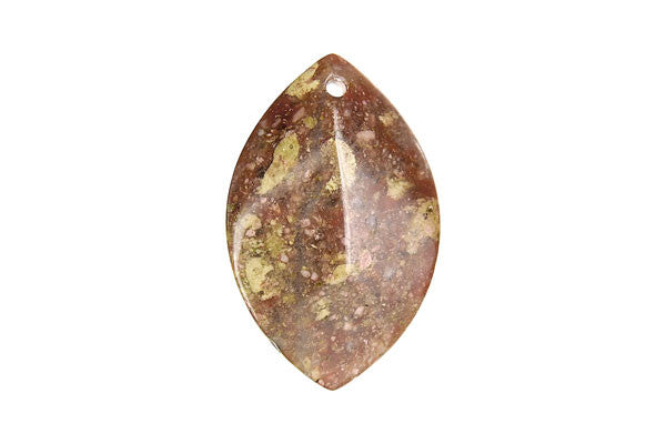 Pendant Unakite Wavy Briolette