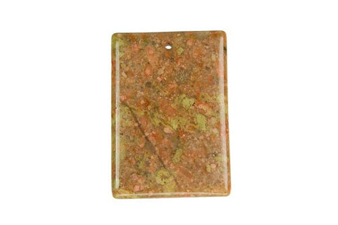 Pendant Unakite Flat Rectangle