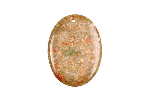 Pendant Unakite Flat Oval