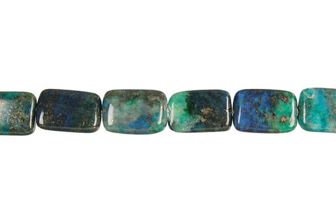 Azurite Flat Rectangle Beads