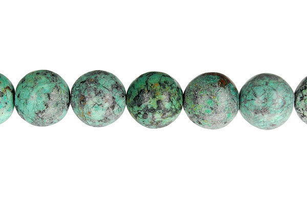 African Turquoise (Dark) Round Beads