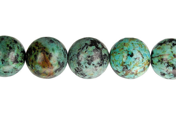 African Turquoise (Dark) Round Beads