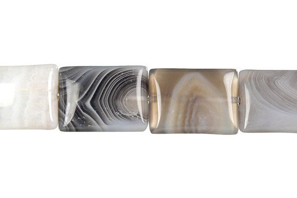 Botswana Agate Flat Rectangle Beads