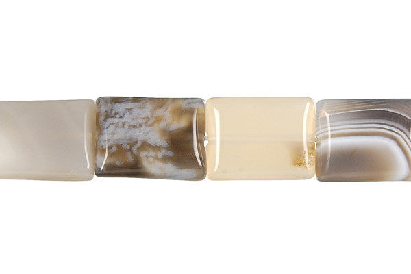 Botswana Agate Flat Rectangle Beads