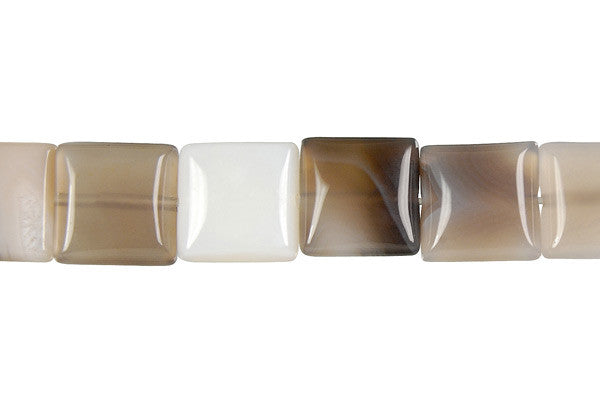 Botswana Agate Flat Square Beads