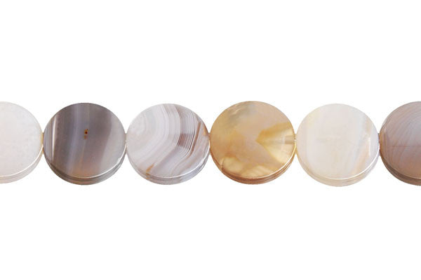 Botswana Agate Coin Beads