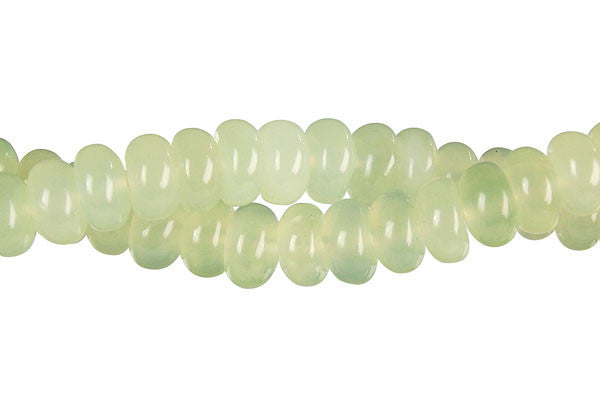 New Jade Rondelle (Light) Beads