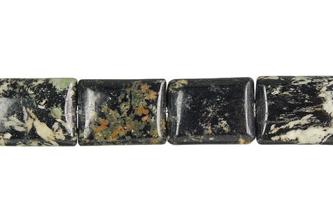 Fireworks Jasper Flat Rectangle Beads