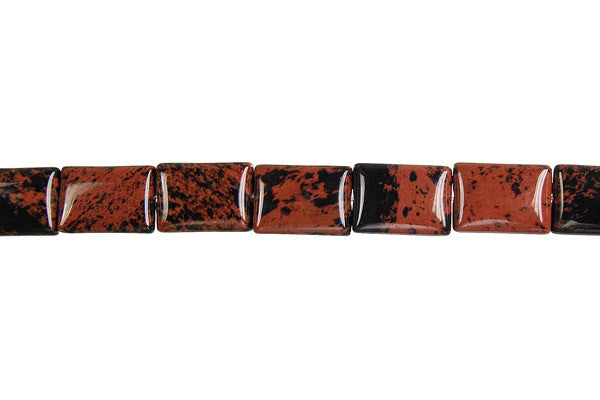 Mahogany Obsidian Flat Rectangle Beads