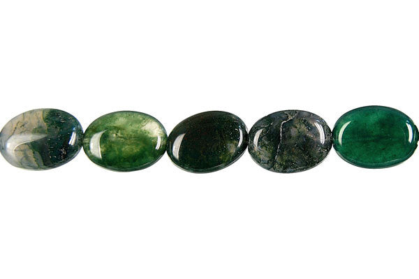 Fancy Jasper Flat Oval Beads