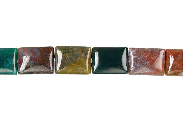 Fancy Jasper Flat Rectangle Beads
