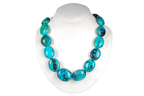 Turquoise (Stabilized) Graduated Smooth Nugget Beads