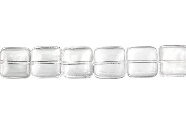 Rock Crystal Flat Square (B) Beads