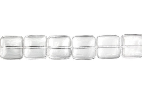 Rock Crystal Flat Square (B) Beads