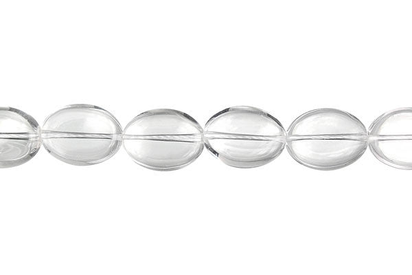 Rock Crystal Flat Oval (A) Beads
