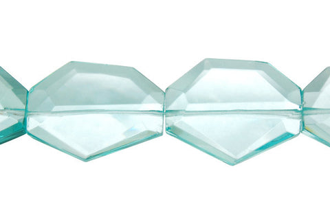 Aqua Quartz Faceted Slab