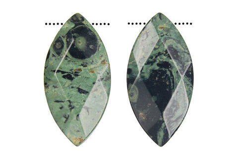 Pendant Kambaba Jasper Faceted Marquise