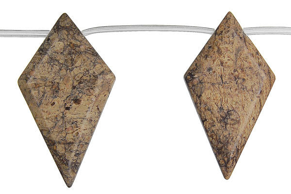 Pendant Picasso Jasper Diamond Briolette