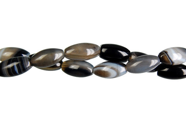 Sardonyx (Black) Rice Beads