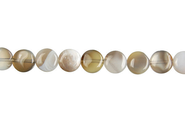 Botswana Agate Coin Beads