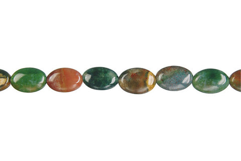 Fancy Jasper Flat Oval Beads