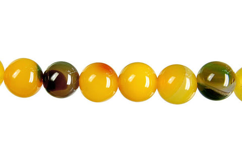 Agate (Yellow) Round Beads