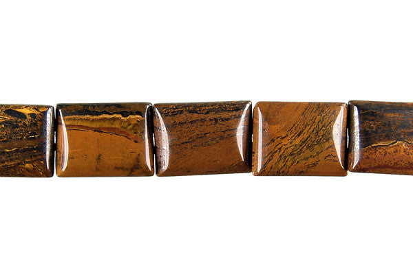Tiger Iron (AAA) Flat Rectangle Beads