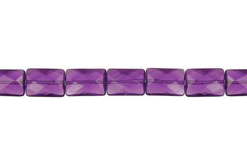 Amethyst Quartz Faceted Rectangle