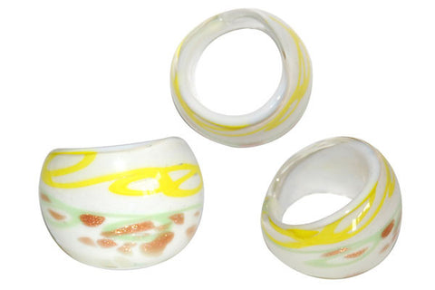 Murano Foil Glass Ring (R17)