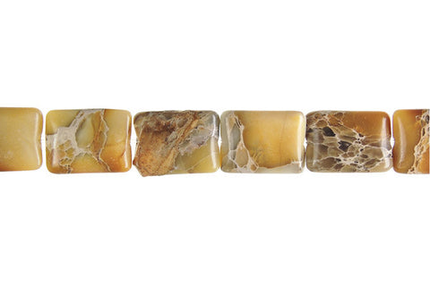 Aqua Terra Jasper Flat Rectangle (BB) Beads