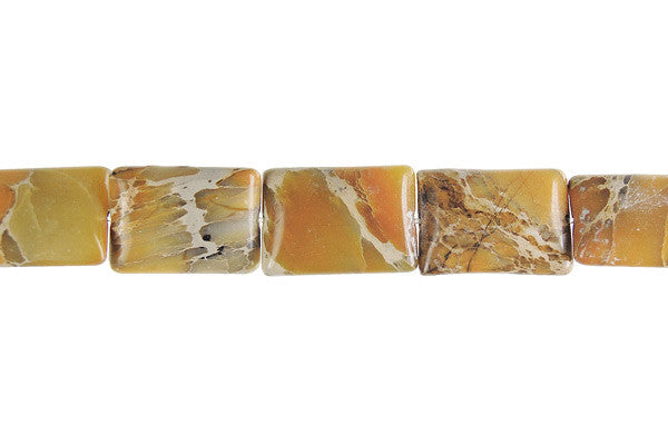 Aqua Terra Jasper Flat Rectangle (BB) Beads