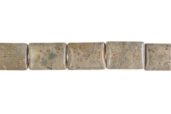 Aqua Terra Jasper Flat Rectangle (B) Beads