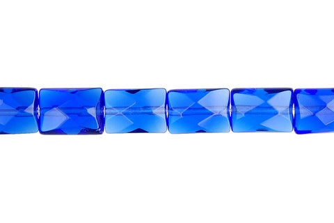 Royal Blue Quartz Faceted Rectangle