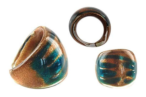Murano Foil Glass Ring (R26)