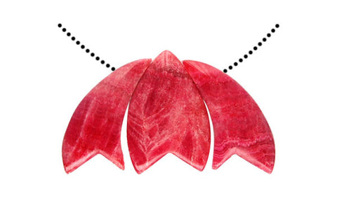 Pendant Chalcedony (Dyed) Flat Briolette (Red)