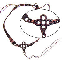 Handmade Silk Necklace, Brown