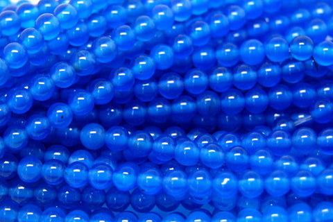 Agate (Blue) Round Beads
