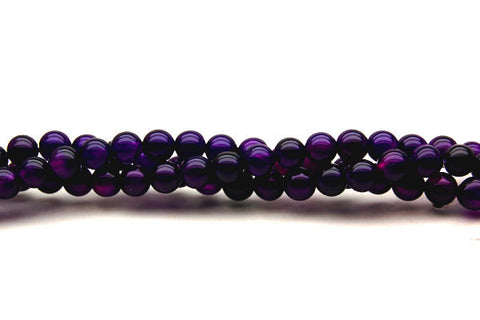 Agate (Purple) Round Beads
