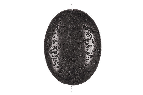 Pendant Lava Rock Flat Oval (Vertical Drilled)