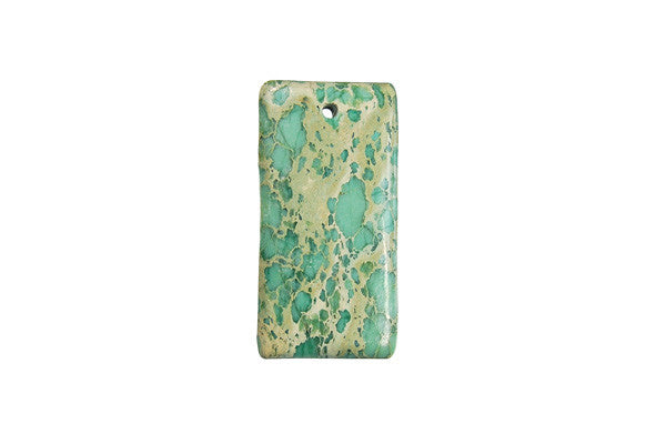Pendant Aqua Terra Jasper Flat Rectangle (Turquoise)