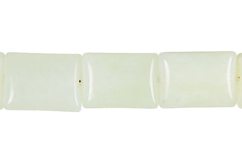 New Jade Puffy Rectangle (Light) Beads