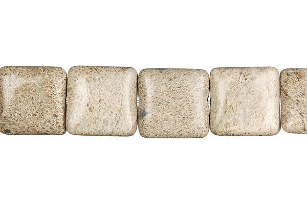 Aqua Terra Jasper Flat Square (B) Beads