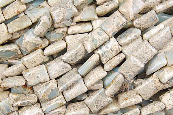 Aqua Terra Jasper Flat Rectangle Beads
