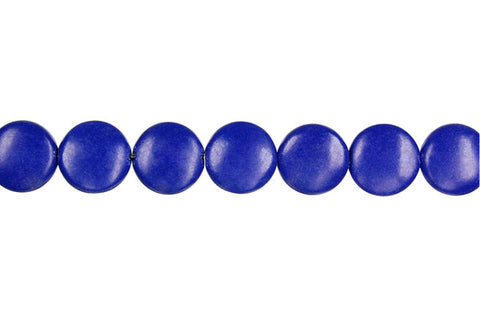 Lapis (Dyed) Coin Beads