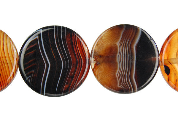 Zebra Onyx Coin (A) Beads