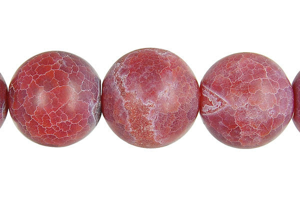 Matta Fire Agate Round (Red) Beads